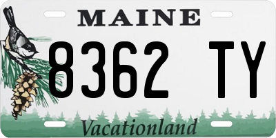 ME license plate 8362TY