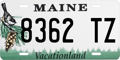 ME license plate 8362TZ