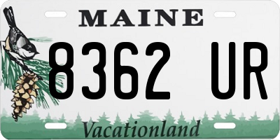 ME license plate 8362UR