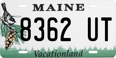 ME license plate 8362UT