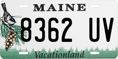 ME license plate 8362UV