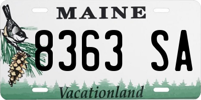 ME license plate 8363SA