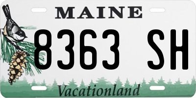 ME license plate 8363SH