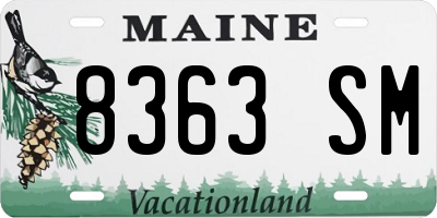 ME license plate 8363SM