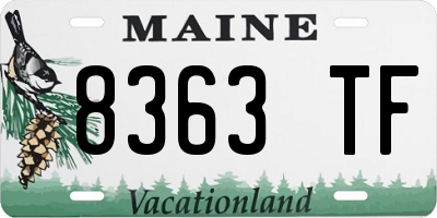 ME license plate 8363TF