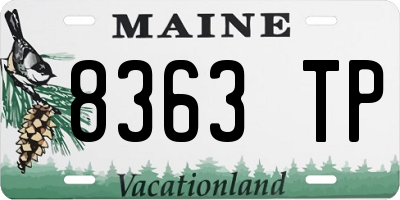 ME license plate 8363TP