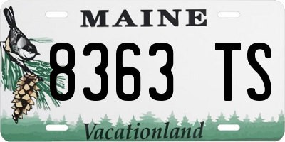 ME license plate 8363TS