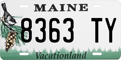 ME license plate 8363TY