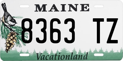 ME license plate 8363TZ