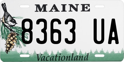 ME license plate 8363UA