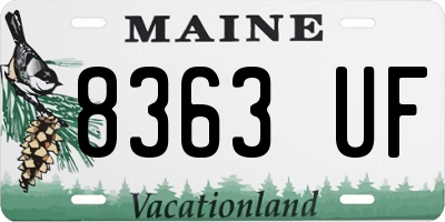 ME license plate 8363UF