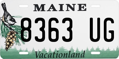 ME license plate 8363UG