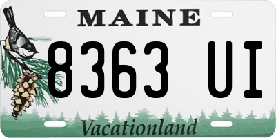 ME license plate 8363UI