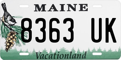 ME license plate 8363UK