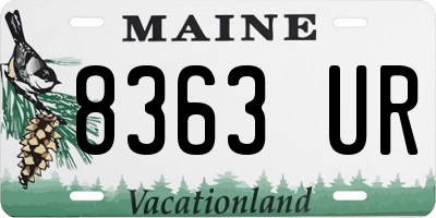 ME license plate 8363UR