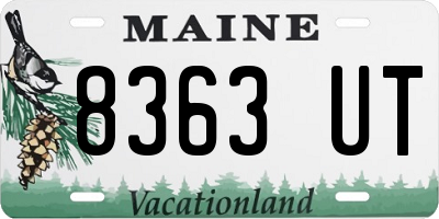 ME license plate 8363UT