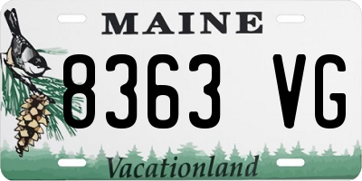 ME license plate 8363VG