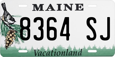 ME license plate 8364SJ