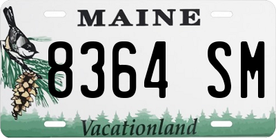 ME license plate 8364SM