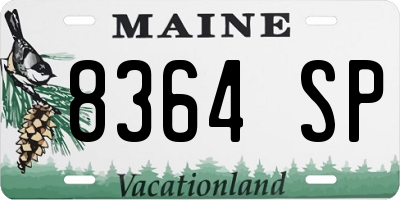 ME license plate 8364SP