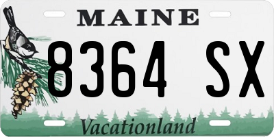 ME license plate 8364SX
