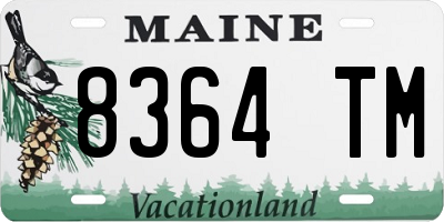 ME license plate 8364TM