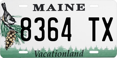 ME license plate 8364TX