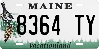 ME license plate 8364TY
