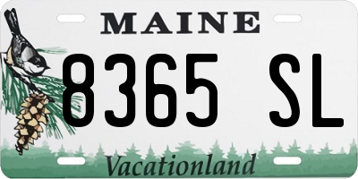 ME license plate 8365SL