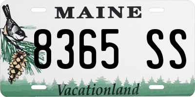 ME license plate 8365SS