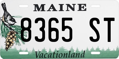 ME license plate 8365ST