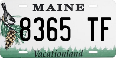ME license plate 8365TF