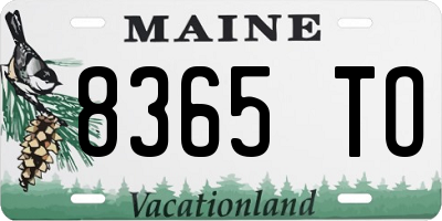 ME license plate 8365TO