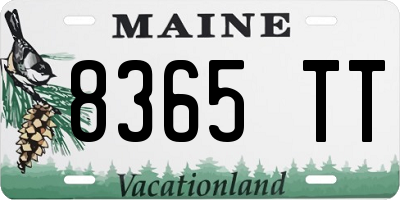 ME license plate 8365TT