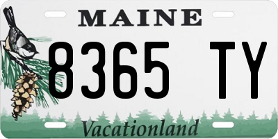 ME license plate 8365TY