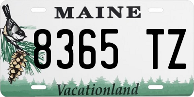 ME license plate 8365TZ