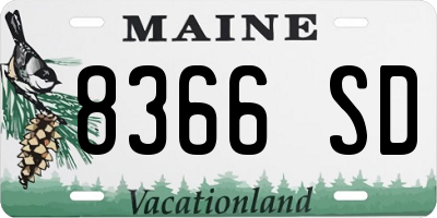 ME license plate 8366SD