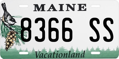 ME license plate 8366SS
