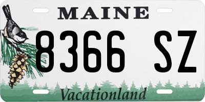 ME license plate 8366SZ
