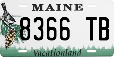 ME license plate 8366TB