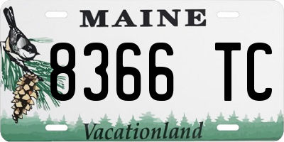 ME license plate 8366TC
