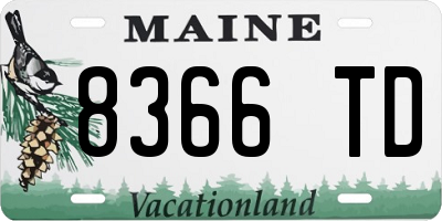 ME license plate 8366TD
