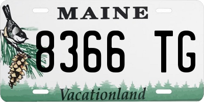 ME license plate 8366TG