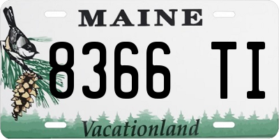 ME license plate 8366TI