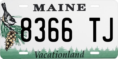 ME license plate 8366TJ