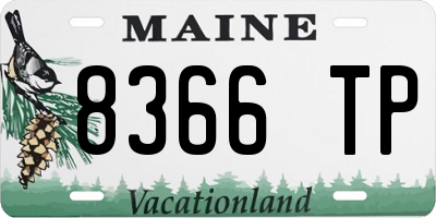 ME license plate 8366TP