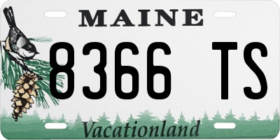 ME license plate 8366TS