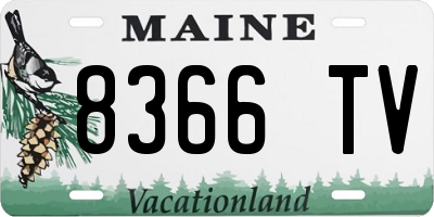 ME license plate 8366TV