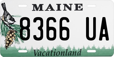 ME license plate 8366UA