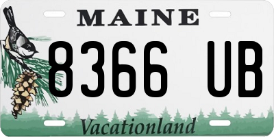 ME license plate 8366UB